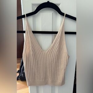 Cream Knit Women's Top
